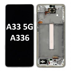Samsung Galaxy SM-A336 (A33 5G 2022) With Frame LCD Touch Screen (Original Service Pack) [White] GH82-28143B/28144B